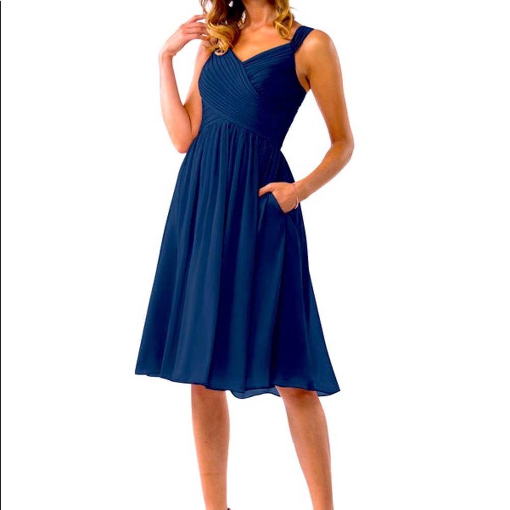 Azazie Angie in Dark Navy